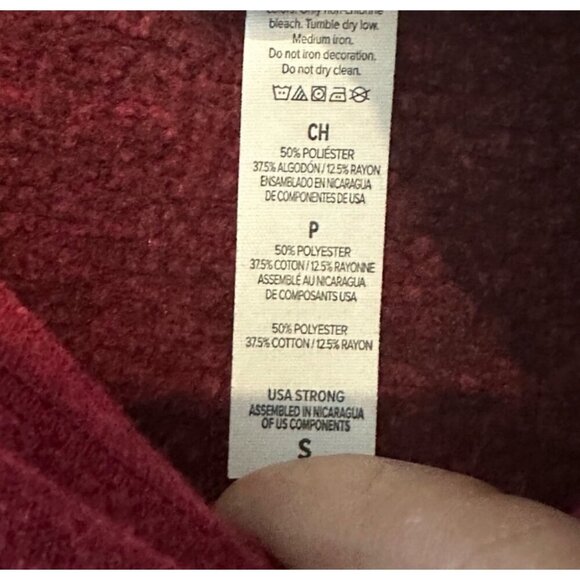 Bella+Canvas Womens Vegan Burgundy Sweatshirt Size S - Picture 5 of 7